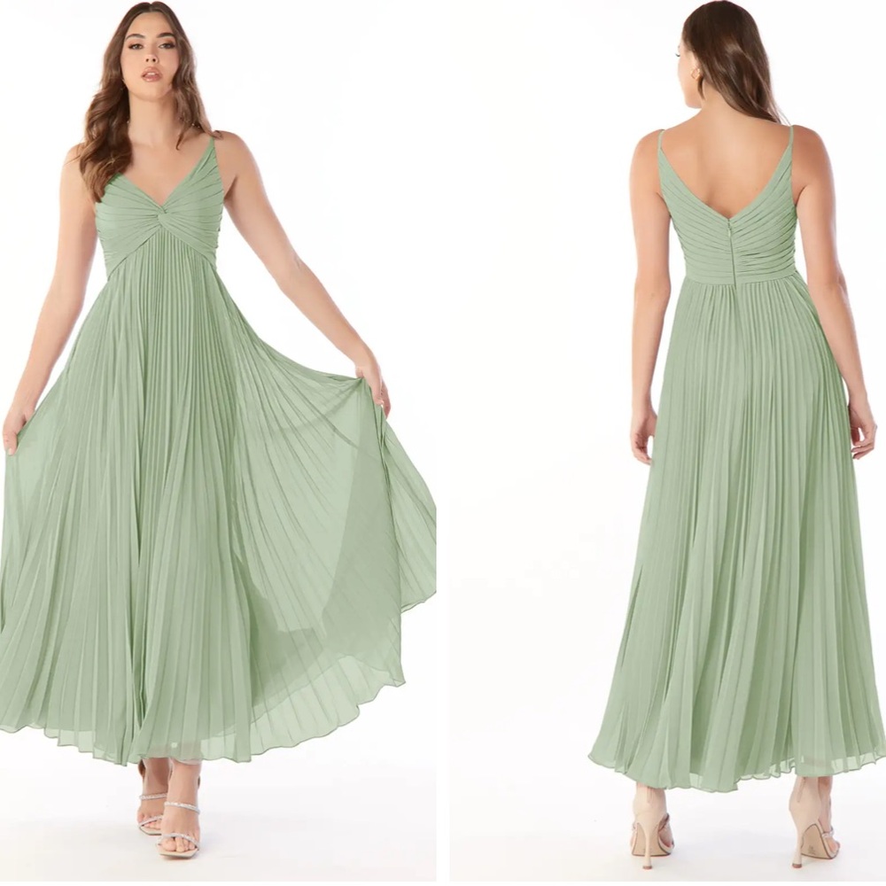 Azazie Raychelle Dusty Sage Bridesmaid Dress
